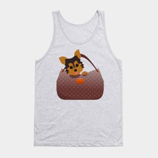 Yorkie in a purse Tank Top